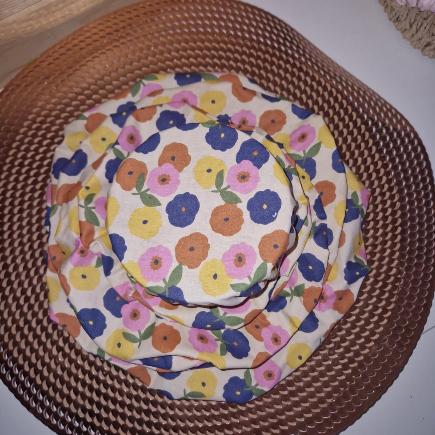 Lot 6 charlottes couvre plats - Fleurs multicolores