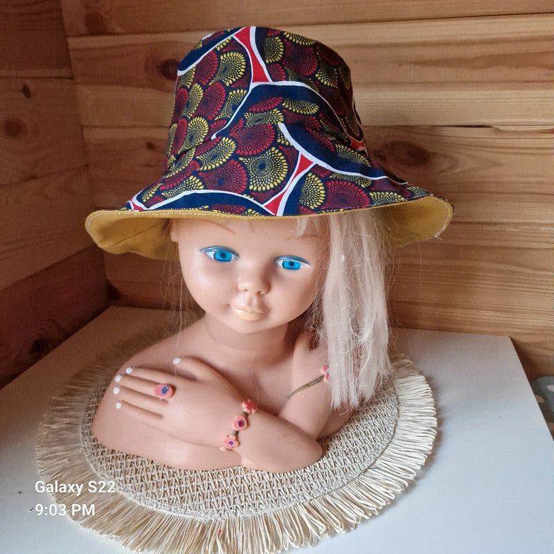 Bob réversible wax "african foncé"