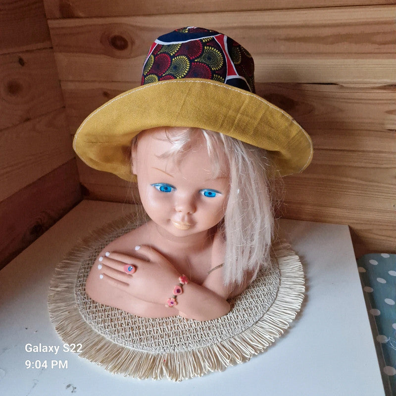 Bob réversible wax "african foncé"
