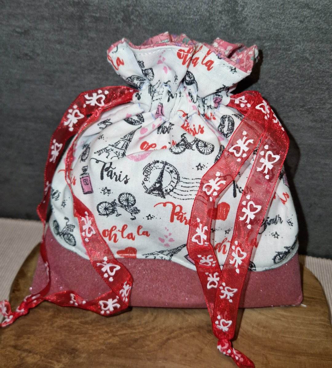 Pochon bi-matière 10 lingettes "Paris"