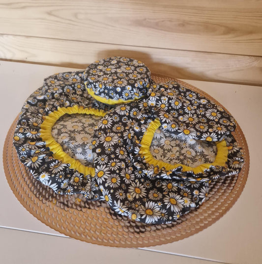 Lot 6 charlottes couvre plats - Marguerittes