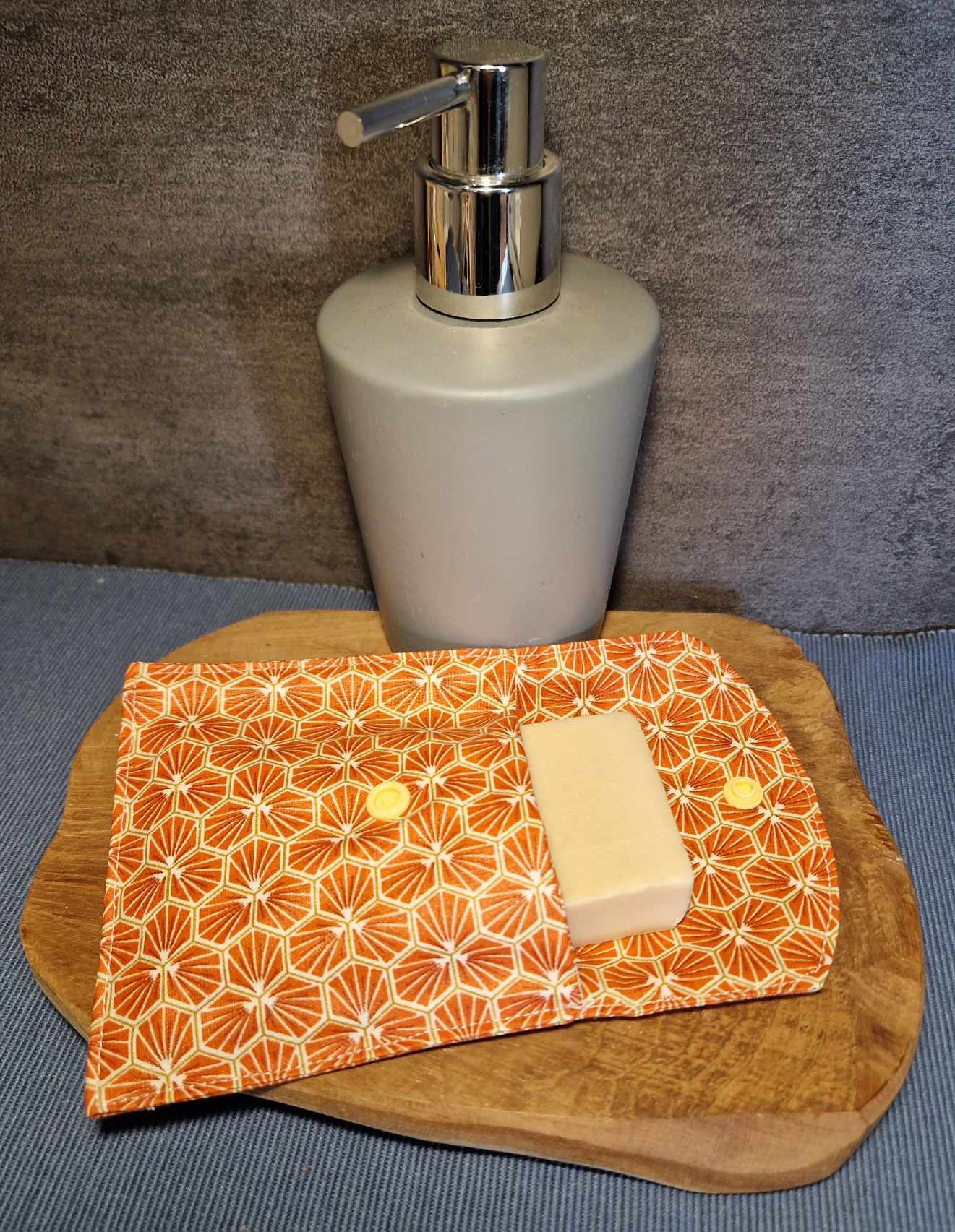 Pochette à savon "orangée"