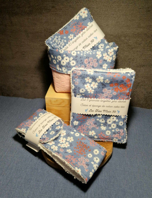 Coffret beauté "fleuri bleu blanc"