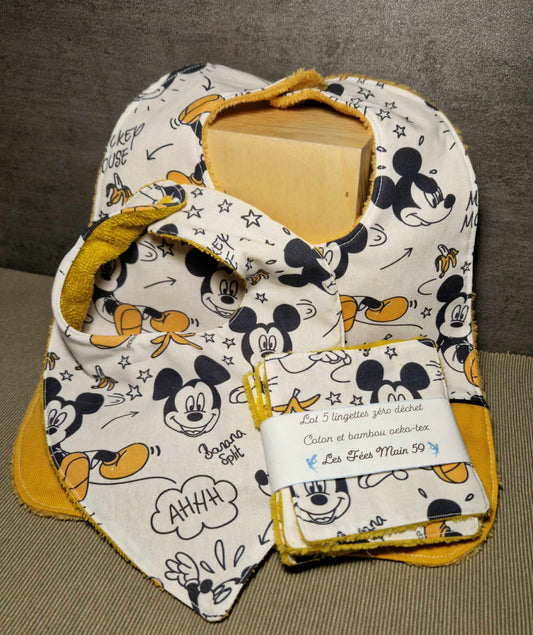 Coffret bébé "Mickey"- moutarde