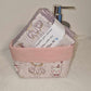 Corbeille 10 lingettes " chats " - mauves