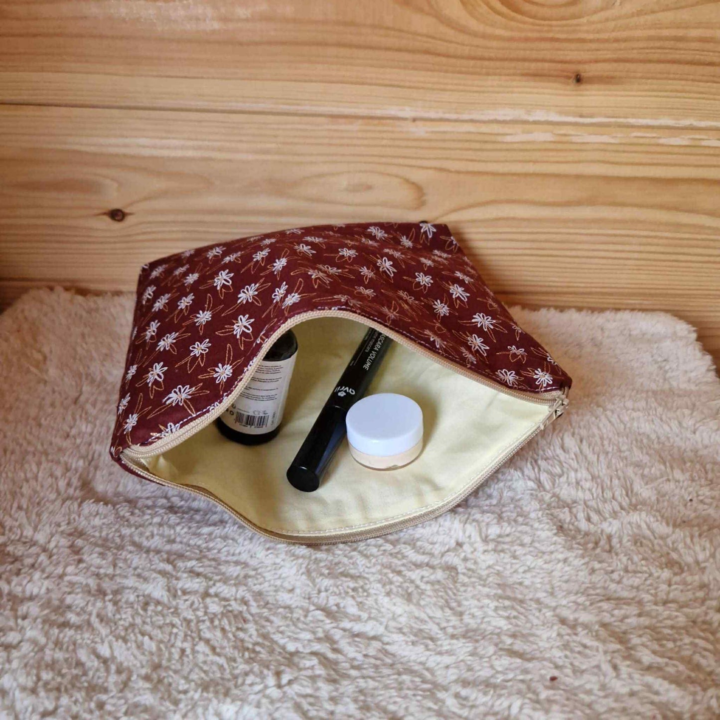 Grande trousse maquillage "Fleurettes Terra"