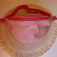 Sac banane velours - rose
