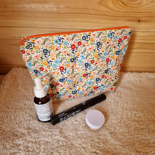 Grande trousse maquillage "fleurie multicolore"