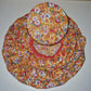 Lot 6 charlottes couvre plats - fleuri orange