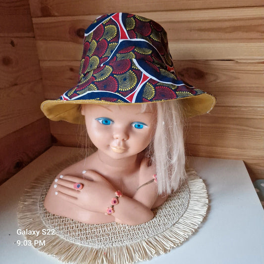 Bob réversible wax "african foncé"