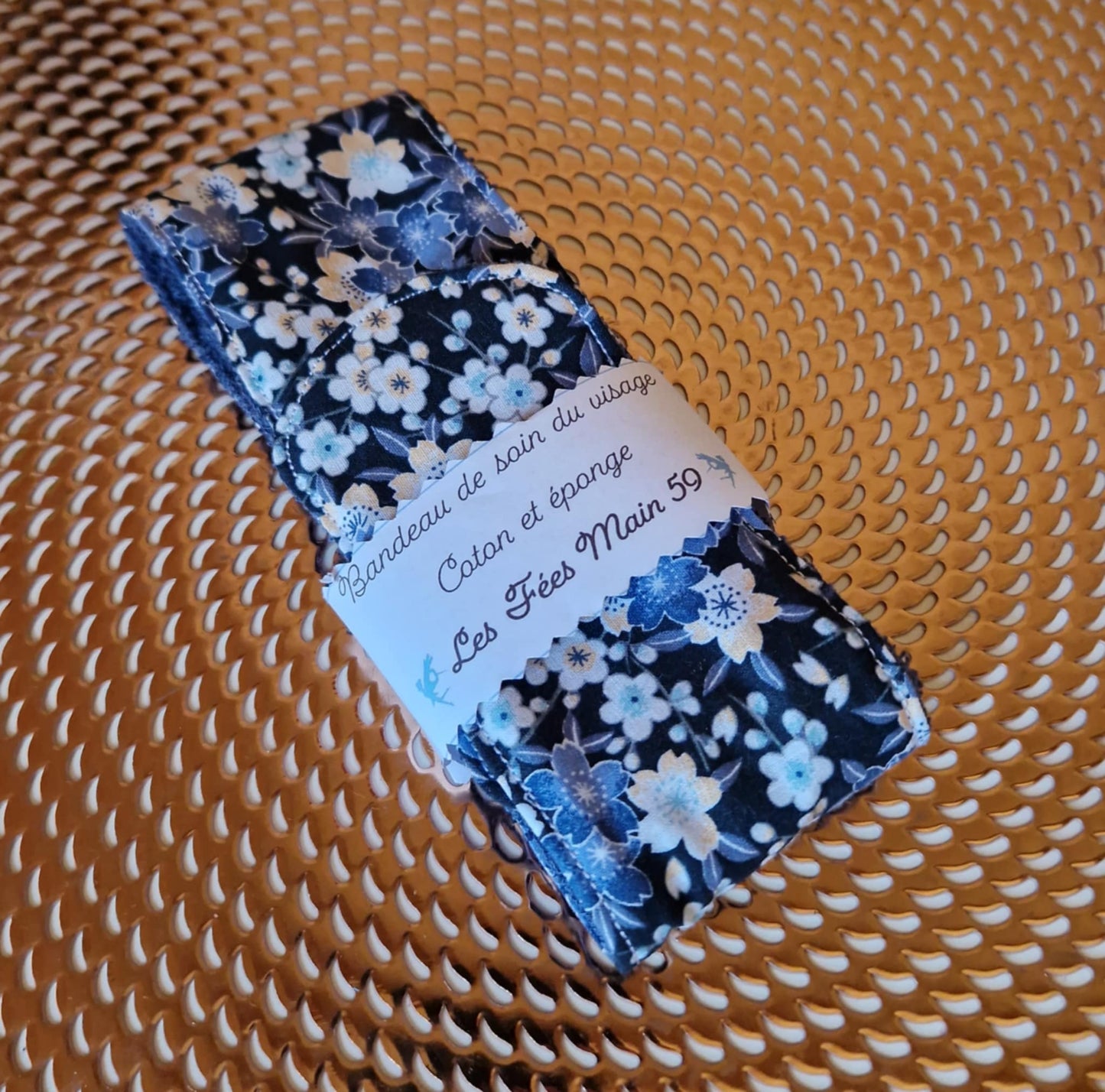 Duo beauté "fleuri bleu blanc" - bambou