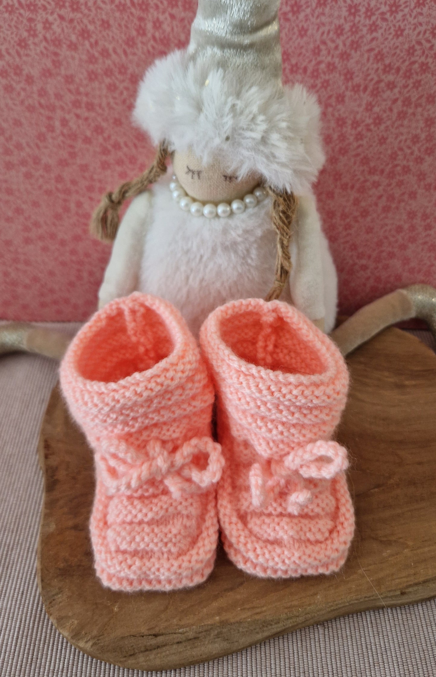 Chaussons n°8 "corail"